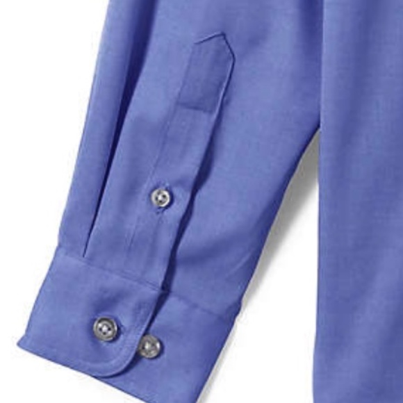 BACK TO SCHOOL UNIFORM Lands' End Blue Cotton Shirt - Picture 3 of 3